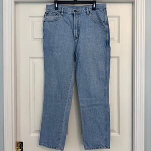 Vintage Bugle Boy Straight Jeans 34/30 Light Blue